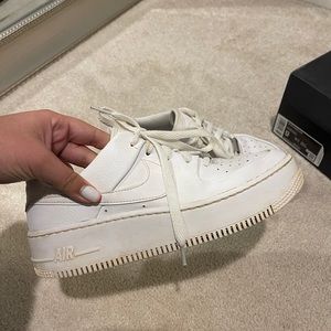 White Nike AF1 Sage Low